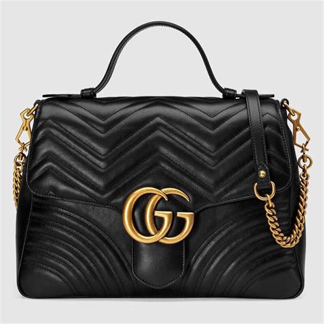 gucci black hand bag|Gucci black handbags women.